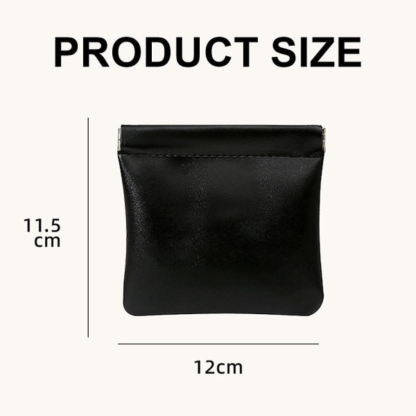 1st Liten Mini förvaringsväska Multifunktionell sminkväska Liten noll plånbok: 11,5 * 12 * 1 cm Midnight black