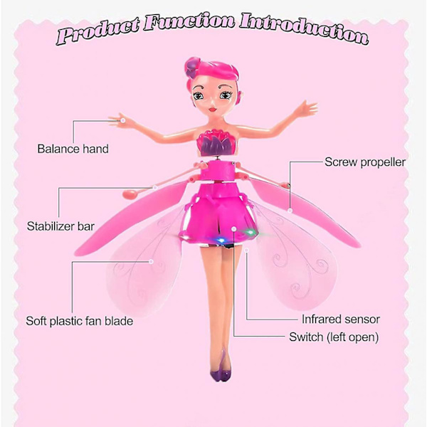 Shao Magic Flygende Fe Prinsesse Dukke, Flygende Fe Dukke Leke For Jenter, Sky Dancers Flygende Dukker Flygende Leke