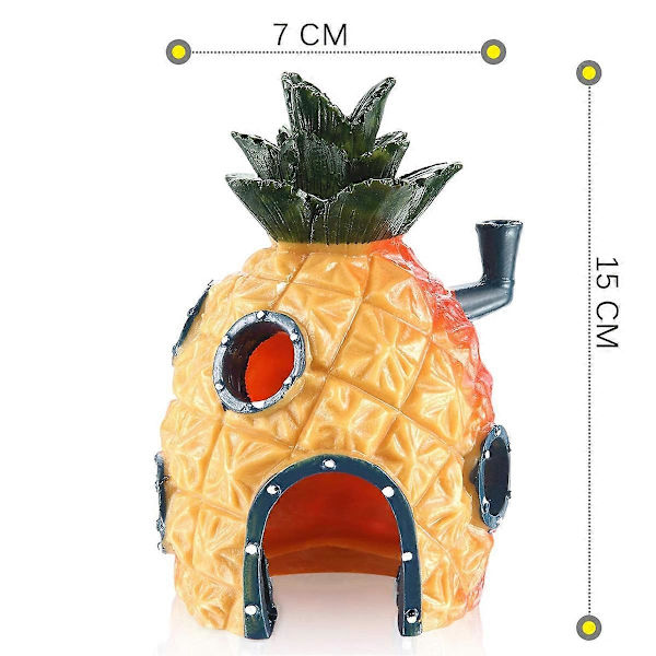 Svampebob Akvariedekoration Betta Lille Akvarium Ornament, Sæt med 3