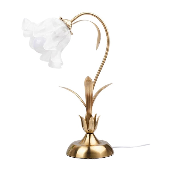 Blomster Bordlampe Læselampe Sengelampe Vintage Blomster Natlampe Sengelampe Dekoration Stue Soveværelse Rum Belysning Bordlampe Hjem Dekoration GD