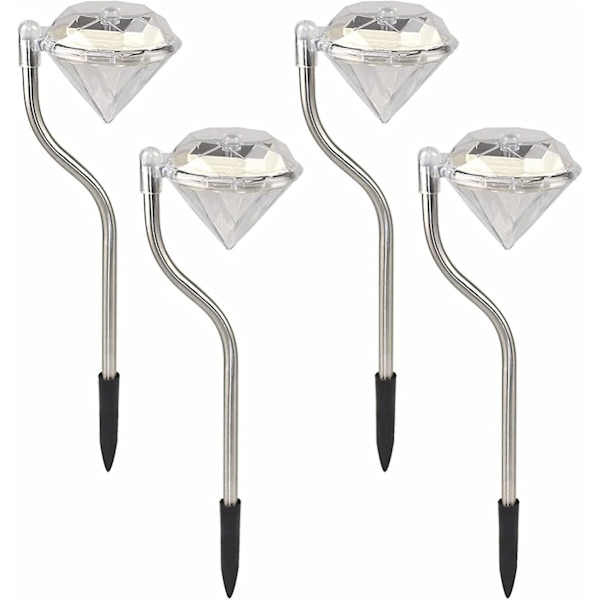 Solcellelampe til udendørs have, 4 x solcelledrevne havelamper udendørs solcellelamper vandtætte til altan, altankasse, blomsterkasser og terrassedekoration