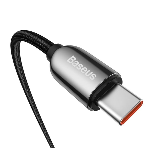BASEUS Display Rask lading USB-C til USB-C 100W 2m svart