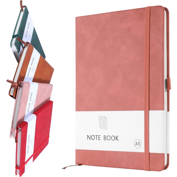 A5 notesbog - notesblok - notesbog - notesbog A5 notesblok PU læder notesbog til kontor skole hjem erhverv skrivning & notetagning 200 sider