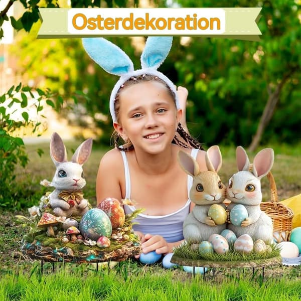 Udendørs påskepynt, 2D havepynt påskepynt påskehare havepynt, påskehare påskepynt