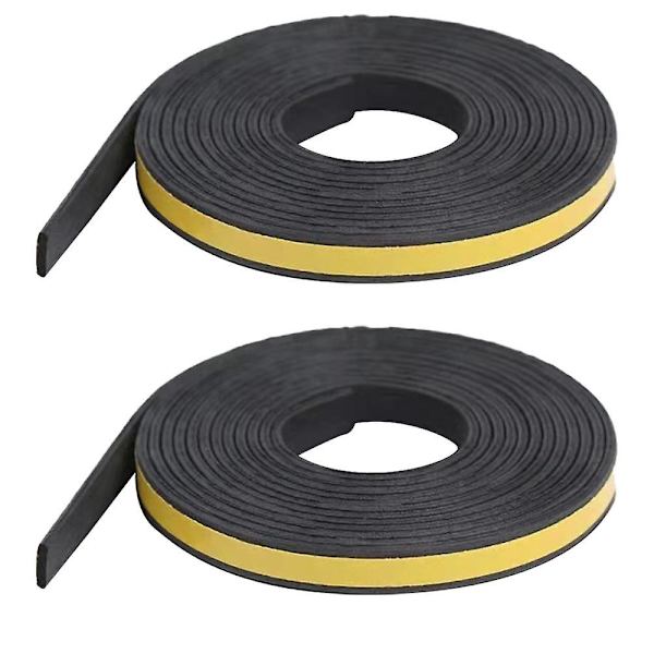 2 stk værbestandig tetningslist selvklebende skumtape lydisolert værbestandig tetningslist dørforsegling Black