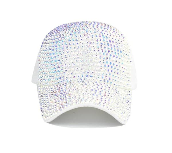 Bling Baseball Cap för kvinnor med full diamantdesign Justerbar hatt blue