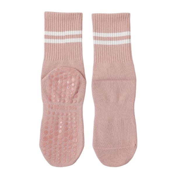 Pilates Sock Yoga Sock Grip Sock Sklisikre Yoga Sock Skid Sokker med grep One Size Pink