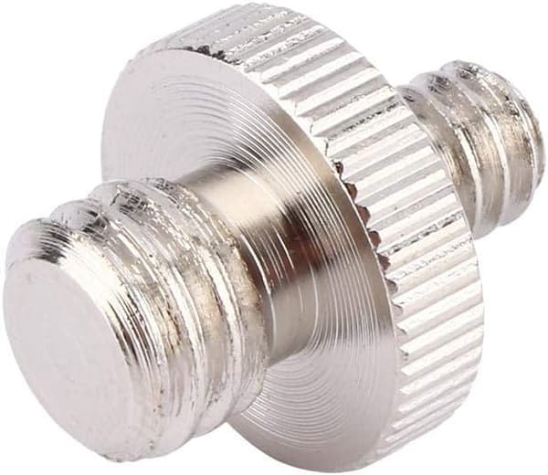5 stk. 1/4 tomme til 3/8 tomme forkromet stål dobbelt han gevind adapter til kamera stativ/mono stativ og quick release plade osv. gevind
