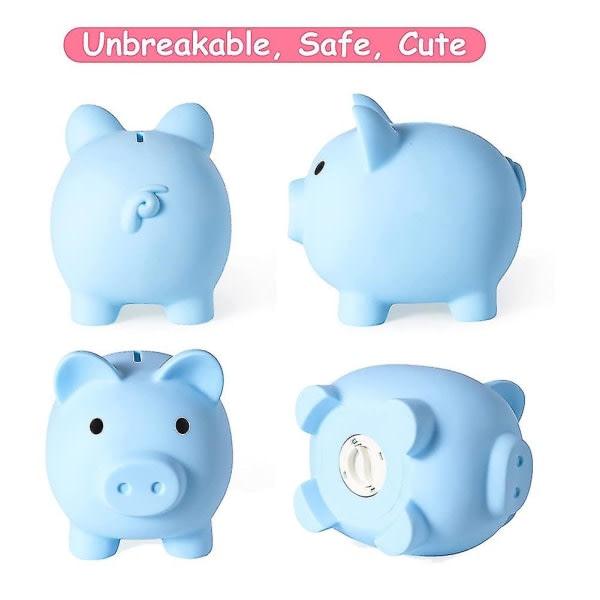 Large piggy bank, unbreakable plastic money bank, coin bank for girls and boys, practical gifts for