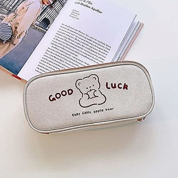 (bear C) Kawaii-tyyli kotelo, jossa on suuri kapasiteetti opiskelijoille, teini-ikäisille, tytöille, lukioon, yliopistoon, toimistoon