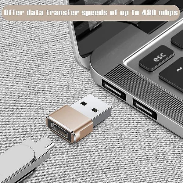 Usb C-hona till Usb-hane Adapter 2-pack, typ A Laddningskabeladapter för Iphone