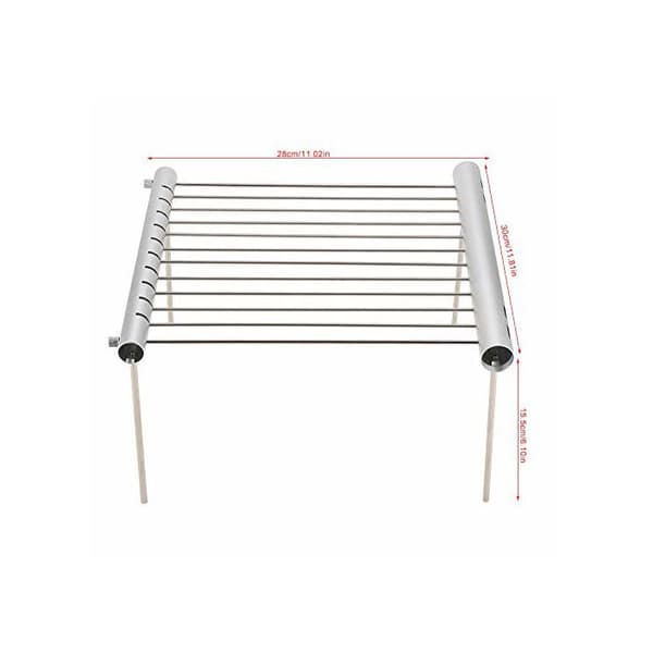 Bærbar grill, kompakt lett sammenleggbar grill, avtakbar grillstativ, minigrill