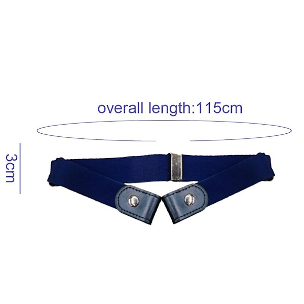 2 stk. spænde-fri elastisk bælte komfortabel justerbar usynlig stræk talje bælte til jeans shorts bukser til taljeomkreds 60 - 100cm