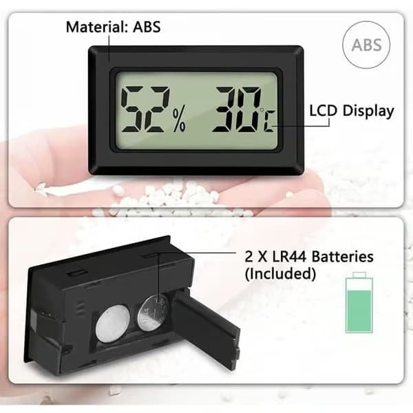 Digitaalinen lämpö- ja kosteusmittari - Mini - LCD - Lämpötila - Kosteus - 5 kpl