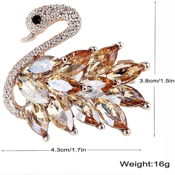 Kristallsvansbrosch Djurbrosch Rhinestone Djurbrosch för kvinnor och flickor