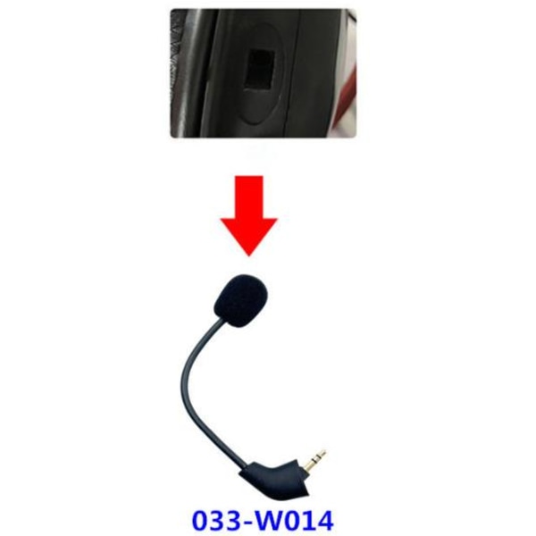 033-W014 Mikrofon (firkantet stik) til Kingston, Hyper X, Cloud Ⅱ, Cloud X, Cloud core, Cloud Pro Silver støjreducerende gaming-headset