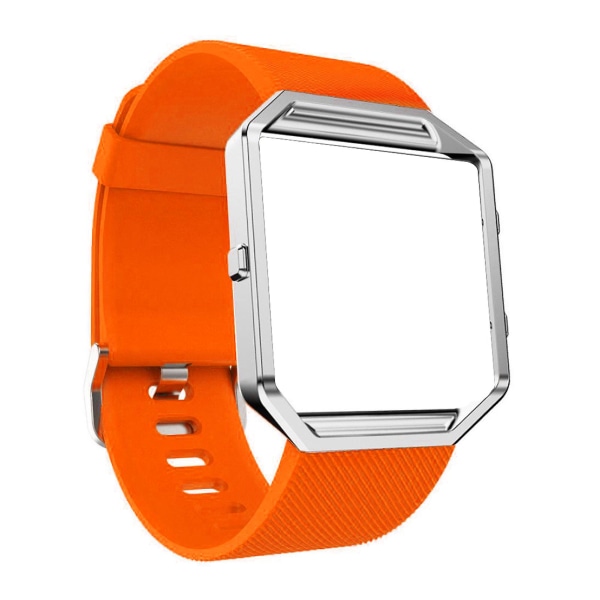 Urrem Twill Print Justerbar Silikone 23 mm Slidbestandig Armbåndsur Armbånd Kompatibel Blaze Orange