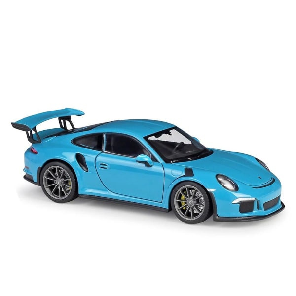 Welly 1:24 Porsche 911 Gt3 Rs Blå billegering Bilmodell Simulering Bildekorasjonssamling Gaveleketøy Støpestøping Modell Gutteleke 918 Spyder7