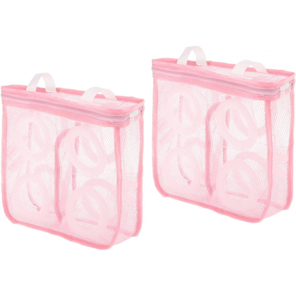 2-pack skotvätt tvättpåsar skopåsar för tvättmaskin dragkedja skotvättpåsar multifunktion, rosa