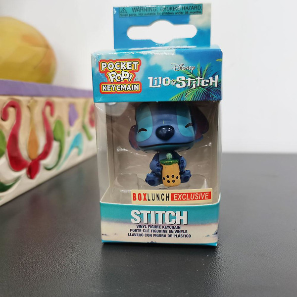 Disney 2 kpl/setti Figuurien Keräily Lelut Stitch Ja Angel Avaimenperät 4cm Stitch B