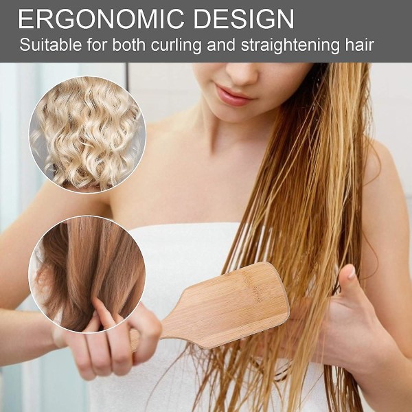 Hårborste, bambu hårborste kam hårbotten massage hår skyddande hår borste massage kam