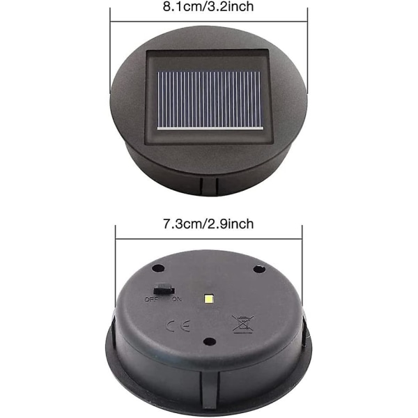 4-pack solcellslampor med LED-lampor, solcellslampor för tak, LED-solpanelsskydd