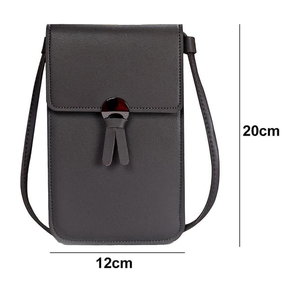 Rørbar Single Shoulder Crossbody Telefon Taske Dark grey