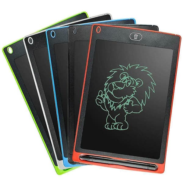 Bärbar elektronisk digital LCD-ritplatta ritplatta grafik barn presenter leksaker White