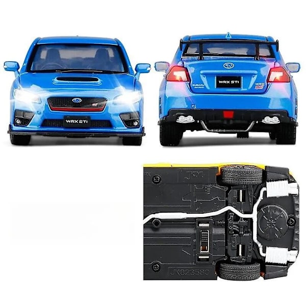1/32 Subaru Sti Lekebilmodell Jkm Diecast Legering Racingmodell Belysning Dører Åpne Utdanningskolleksjon Gave Til Gutt Barn GRAY