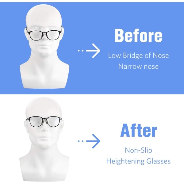Pute neseputer selvklebende for briller L15*W7*3,5 mm (24 par)