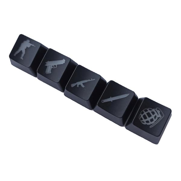 Shot Game Tema 5 Nøgler Abs Baggrundsbelyst Oem R4 Profil Keycaps Til Cherry Mx Keycap