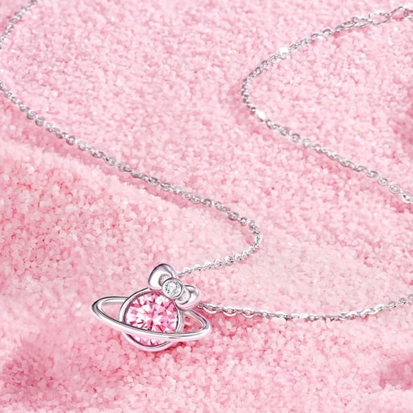 Sanrio Hello Kitty Halskæde Kawaii Pink Planet Koreansk Version af - Perfekt