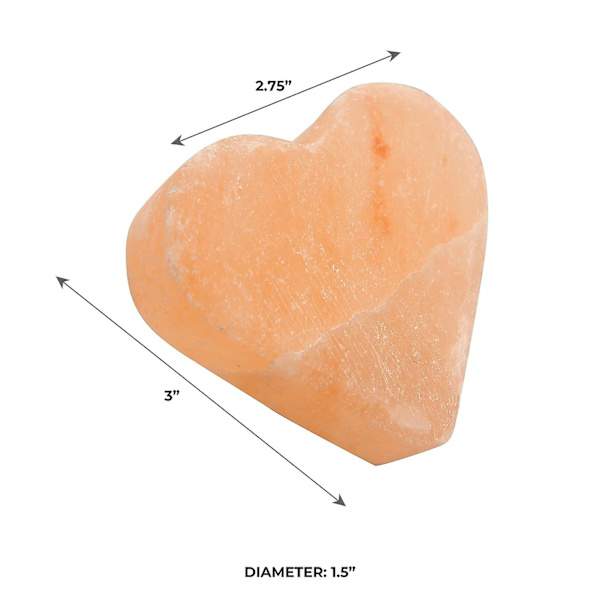 Hjertemassasjestein, håndskåret stein av rosa krystall for massasjeterapi, deodorant og salt og