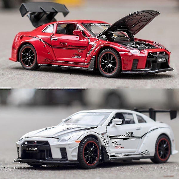 Nissan Gtr R35 automalli valolla ja avattavalla ovella, musiikkisimulaatioajoneuvo Black