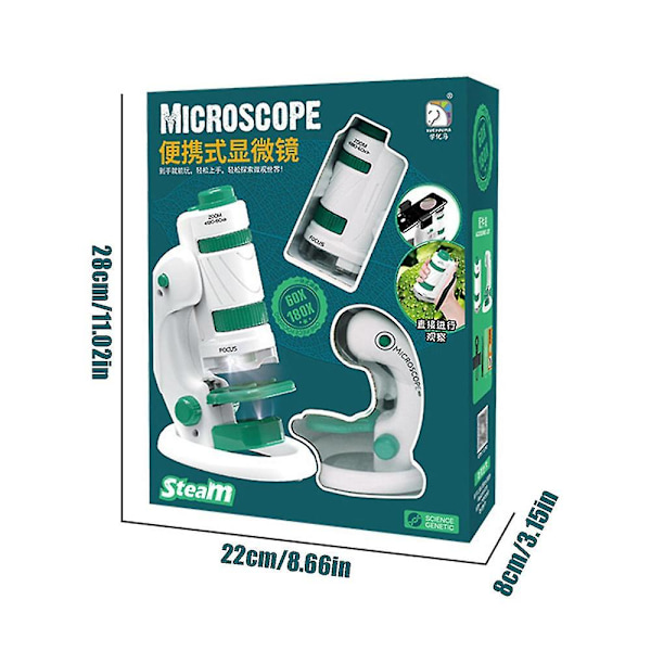 Mikroskop Legetøj Til Børn Udendørs Bærbart Mikroskop Stem Science Kit Til Børn Black