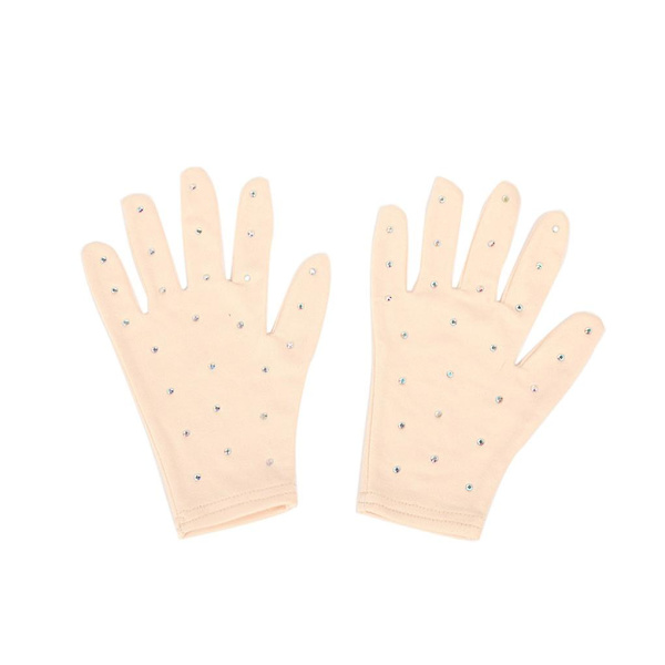 Konståkningshandskar Anti-skidding Vantar Kristallhandskar Snabb Skin Color M