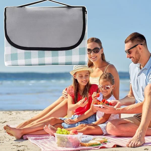 Udendørs tæppe - Foldbar picnictæppe, sandafvisende campingmåtte, bærbar måtte