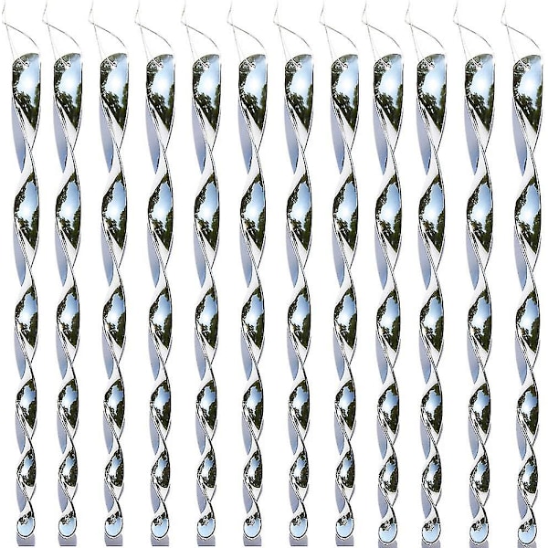 12 Stykker Refleksvindspiral Fugleskremsel Refleks Fugleavvisende Hagedekorasjon For Balkong Og Hage