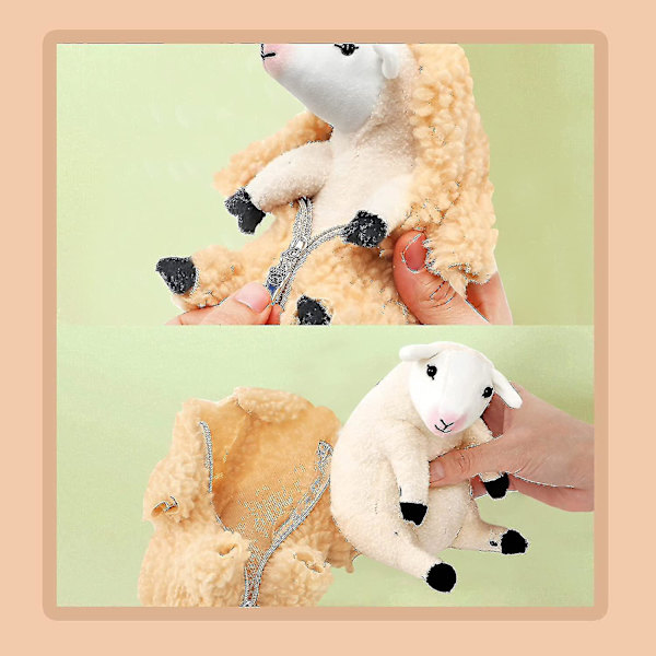 2024-vuoden ajeltu villainen lampaan pehmolelu, söpö täytetty eläin irrotettavilla vaatteilla, plushie-hahmo, ystävänpäivän syntymäpäivälahjat Hy