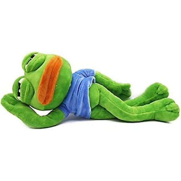 Trist Frog Plysj Leke Magisk Emotive Pepe Frog Fylt Dyr Meme Dukke, 17,7 Tommers Krystall Ultra Myk, Søt Hjemmegave, Interaktivt Leke For Barnets Dag