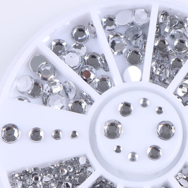 Rhinestones i 4 storlekar - Silver Klar Silver