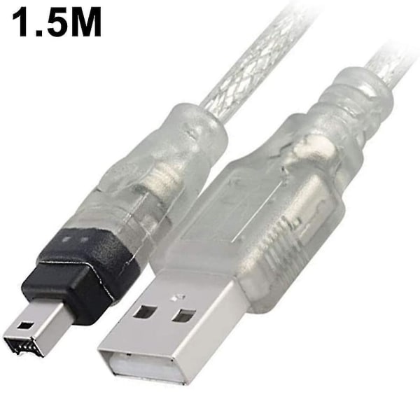 Kabel USB hane till Firewire-kontakt till mini 4-stifts till Firewire-adapter (hy)