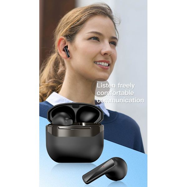 Cross Border True Wireless Bluetooth-øretelefon Air1 - liten og bærbar øretelefon for kraftig e-sport, sportsstøyreduksjon black