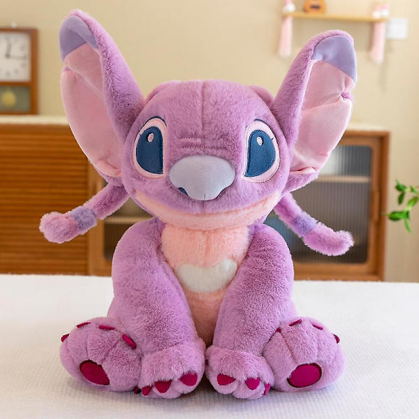 Offisiell Angel Medium Myk Plysjleke, Lilo & Stitch, Myke Plysjfigurer Med Fleksible Ører Og Broderte Funksjoner