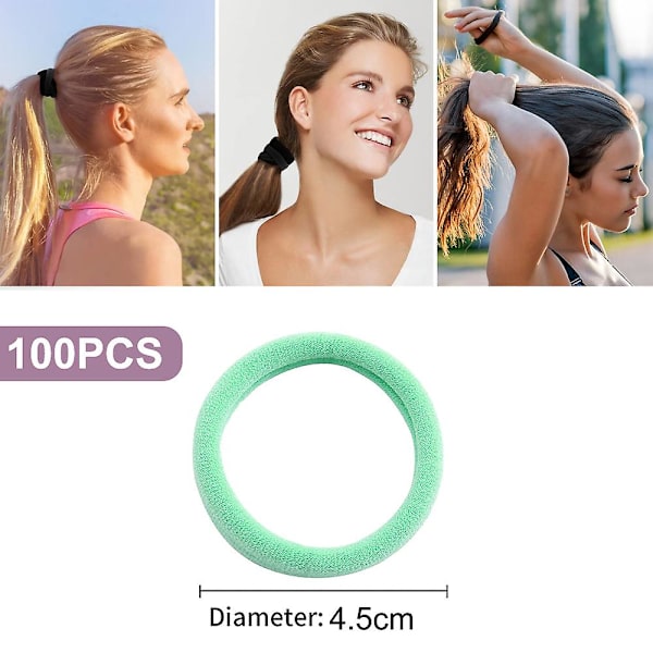 Hiuslenkit naisille, saumattomat hiusnauhat, poninhännän pidikkeet hiusasusteet tytöille, noin 100 kpl Style 5