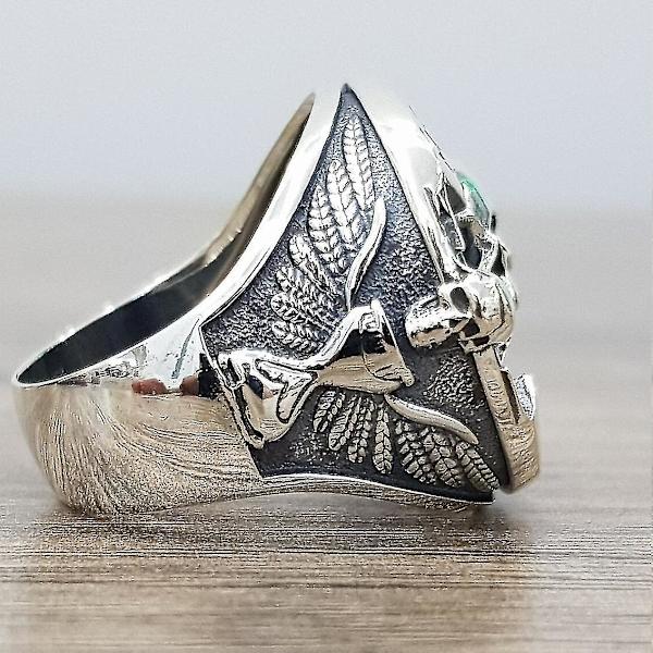 Memento Mori Skalle Sterling Silver Ring Alloy Electroplate Unisex Skalle Ring 11