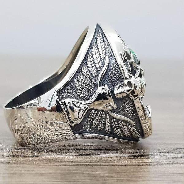 Memento Mori Skull Sterling Sølv Ring Legering Elektroplet Unisex Skull Ring 12