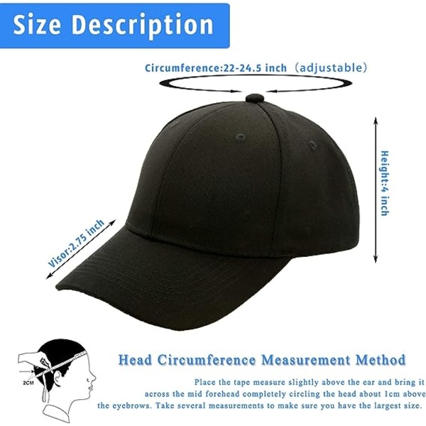 Baseball Cap for Men Women（Black）