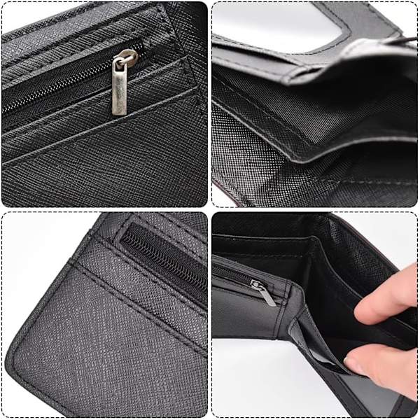Stiitch lommebok, Stiitch Kids skinnlommebok Bifold PU skinnlommebok Tegneserie Bifold kort lommebok Bærbare rom Vesker for barn Gaver