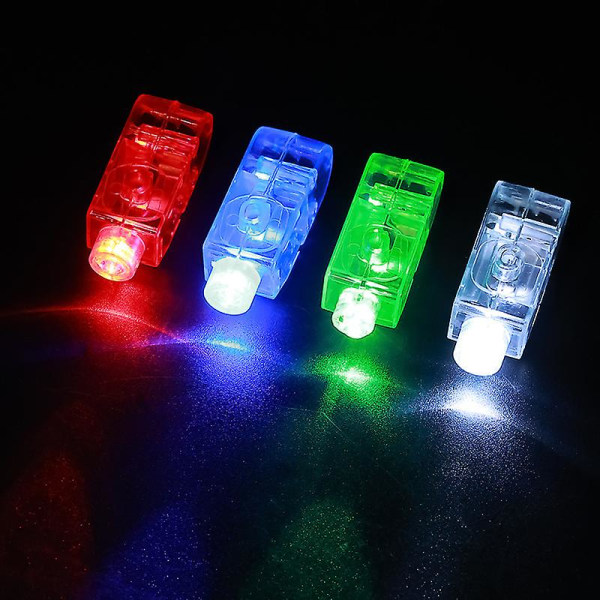 50 stk. LED-fingerlamper, LED-fingerlys, LED-fingertorch, LED-lyslegetøj, fingertorch, legetøj, festtilbehør